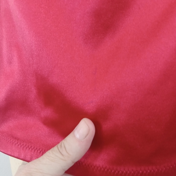 Cacique Red Satin Bustier Corset Back Bra Top Size 22/24 strapless - Picture 2 of 9